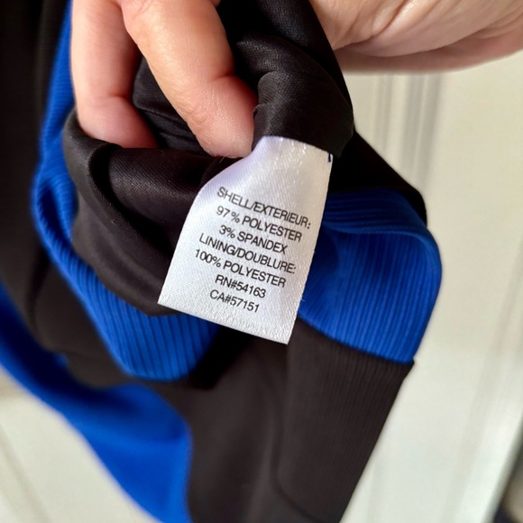 NWT Jones New York dress v-neck knee length short sleeve blue 💙 & black 🖤 - Picture 8 of 15